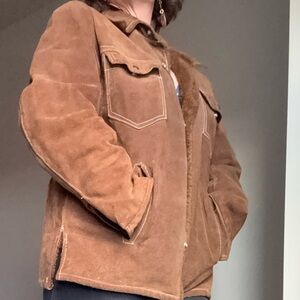 Vintage 1970s Brown Suede Jacket